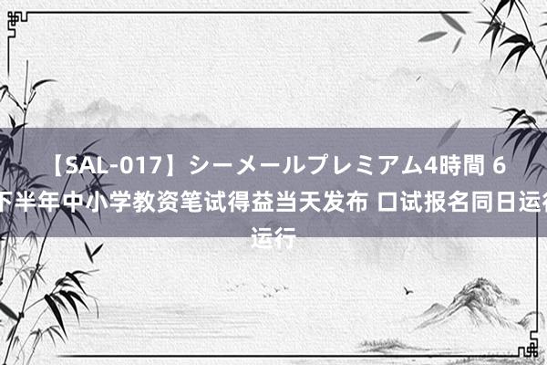 【SAL-017】シーメールプレミアム4時間 6 下半年中小学教资笔试得益当天发布 口试报名同日运行