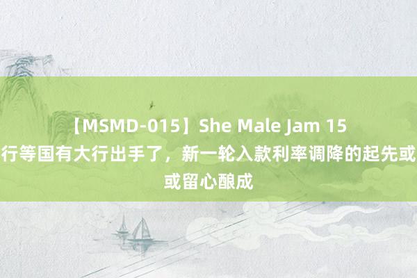 【MSMD-015】She Male Jam 15 工行和农行等国有大行出手了，新一轮入款利率调降的起先或留心酿成