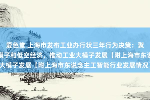 爱色堂 上海市发布工业办行状三年行为决策：聚焦东说念主工智能、大模子和低空经济，推动工业大模子发展【附上海市东说念主工智能行业发展情况】