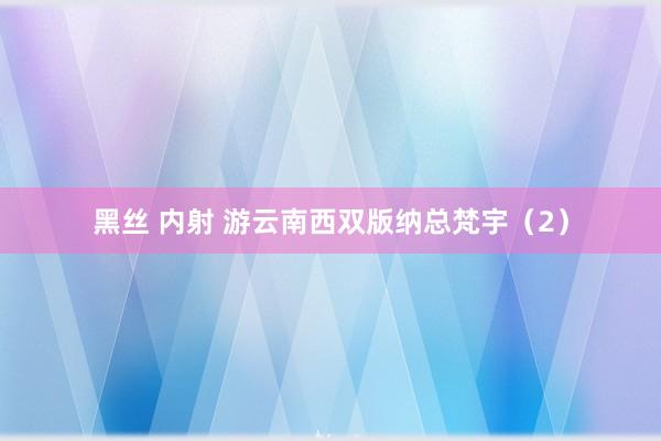 黑丝 内射 游云南西双版纳总梵宇（2）