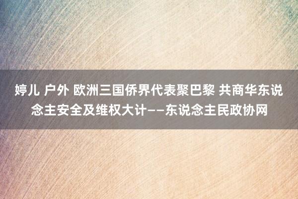 婷儿 户外 欧洲三国侨界代表聚巴黎 共商华东说念主安全及维权大计——东说念主民政协网