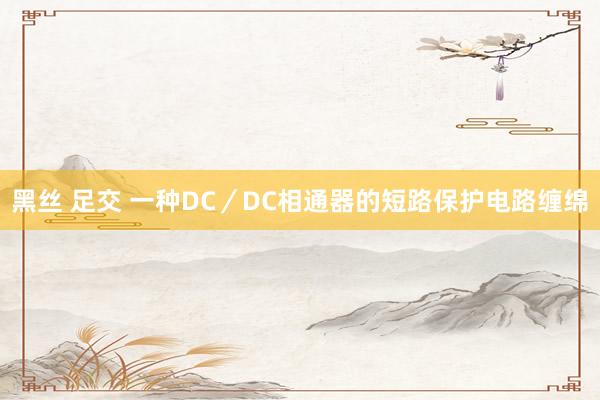 黑丝 足交 一种DC／DC相通器的短路保护电路缠绵