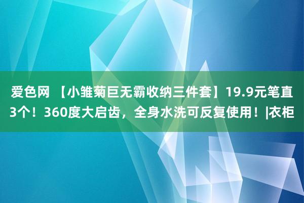 爱色网 【小雏菊巨无霸收纳三件套】19.9元笔直3个！360度大启齿，全身水洗可反复使用！|衣柜